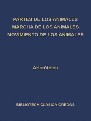 cover image of Partes de los animales. Marcha de los animales. Movimiento de los animales.